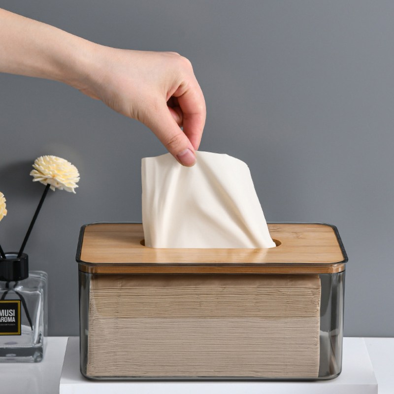 레디박스 투명 우드 티슈케이스 냅킨보관함, 1개, 투명 우드 7,660원