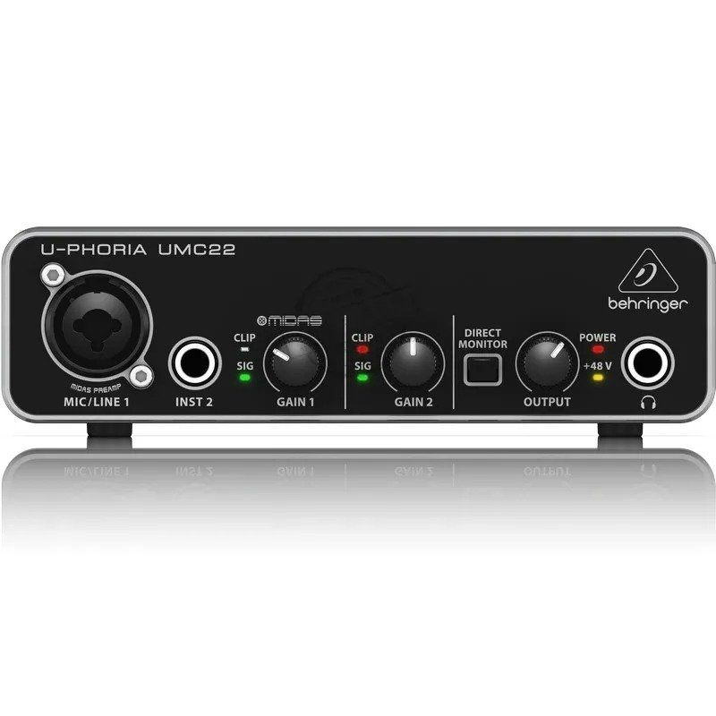BEHRINGER UMC22  UM2 오디오 인터페이스 마이크 헤드폰 앰프 녹음 사운드 카드 110,100원