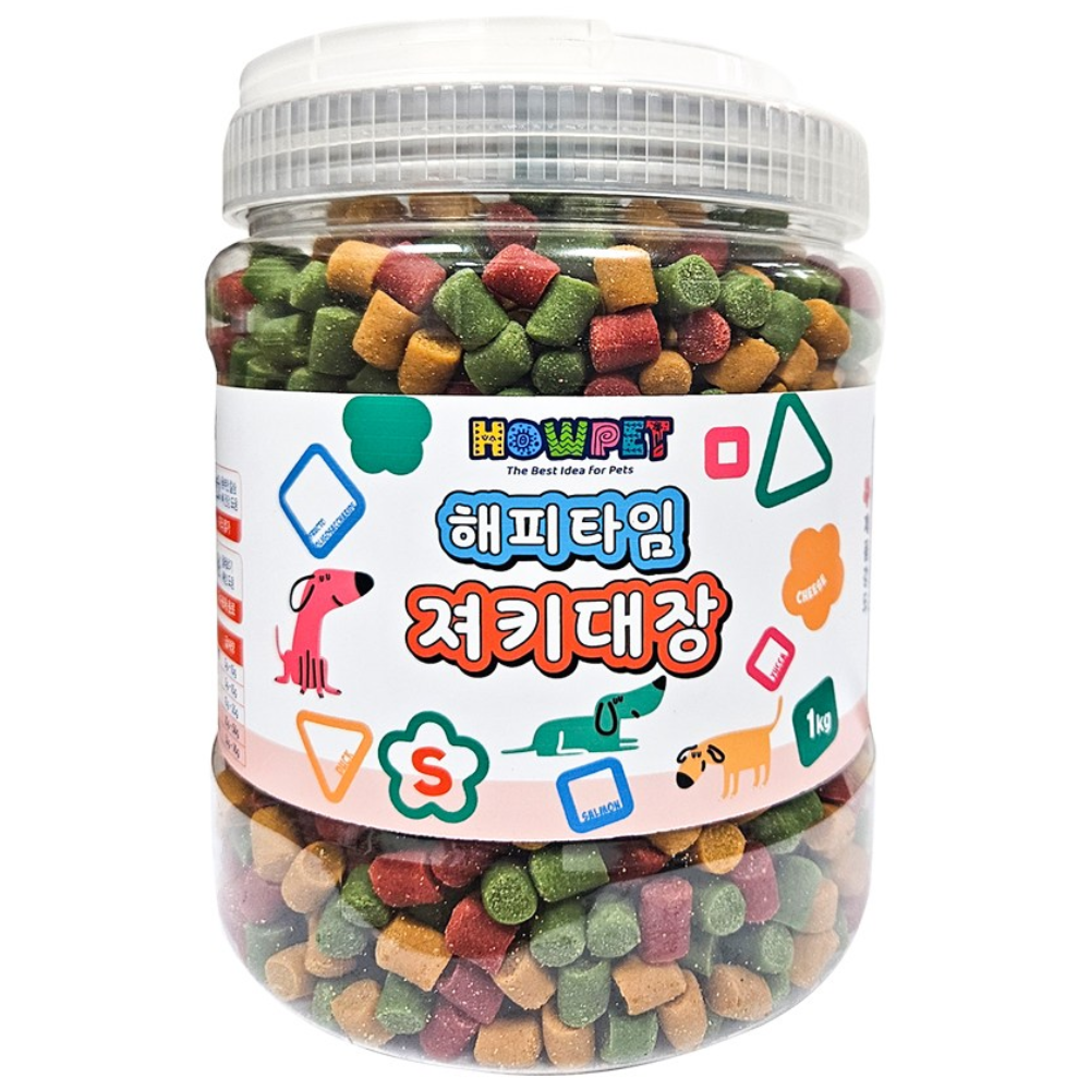 하우펫 해피타임 져키대장 S 1kg 대용량 알러지예방 강아지 교육용 훈련용 노즈워크 칭찬간식 황태져키, 1개, 1kg, 져키S 9,900원