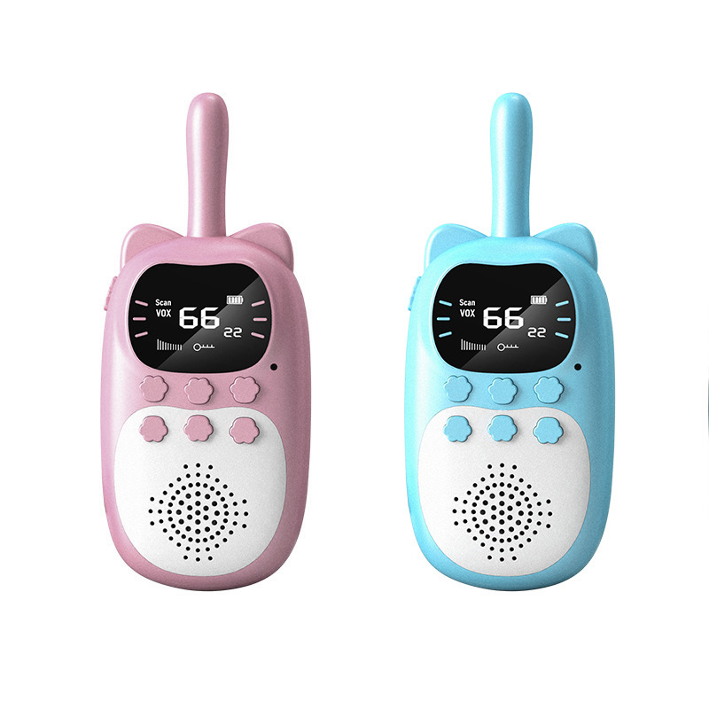 Montheria 무전기 대화가능 거리 최대 3KM 고양이 귀여운 모양 방수기능 비상등기능 벨크로 테이프 증정 23,300원