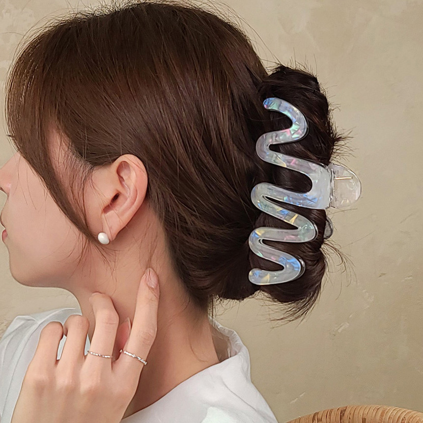 초콜리트쥬얼리 컬링 셀룰로오스 6컬러 13cm 물결 빅사이즈 올림머리 헤어 왕 집게핀 9,900원