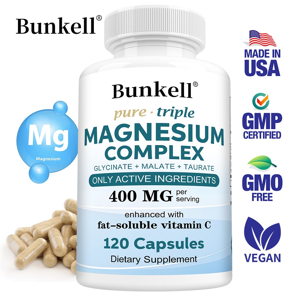 퓨어 마그네슘 콤플렉스 캡슐 400mg-트리글리신 마그네슘, 사과산 마그네슘, 타우린 마그네슘 함유, 비타민 C-킬레이트, 활성 성분 포뮬러, 1개, 60회분 18,300원