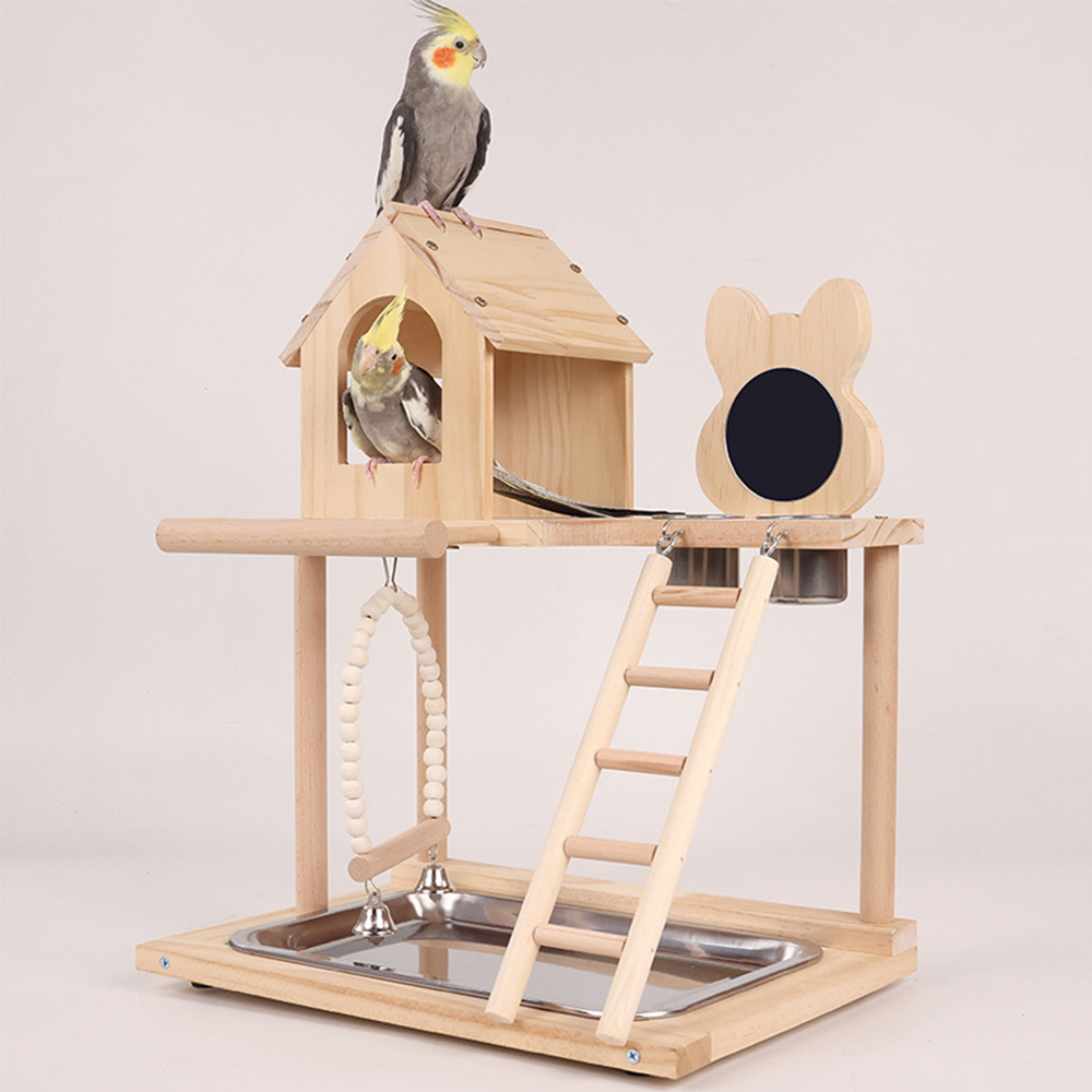 칠시 앵무새 울타리 거울 놀이터 횃대, 혼합색상, 1개 39,600원