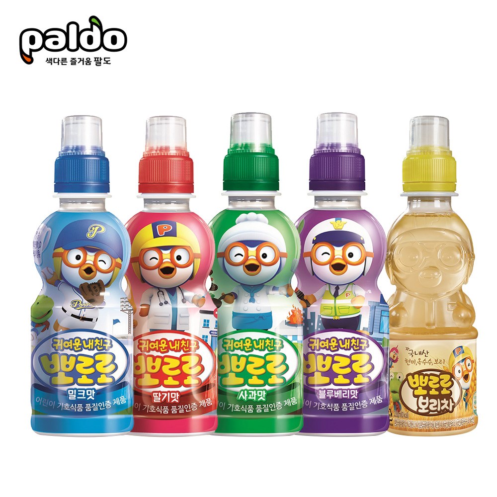 팔도 뽀로로음료 5종(밀크4+사과4+딸기4+블루베리4+보리차4)X총20개 17,900원