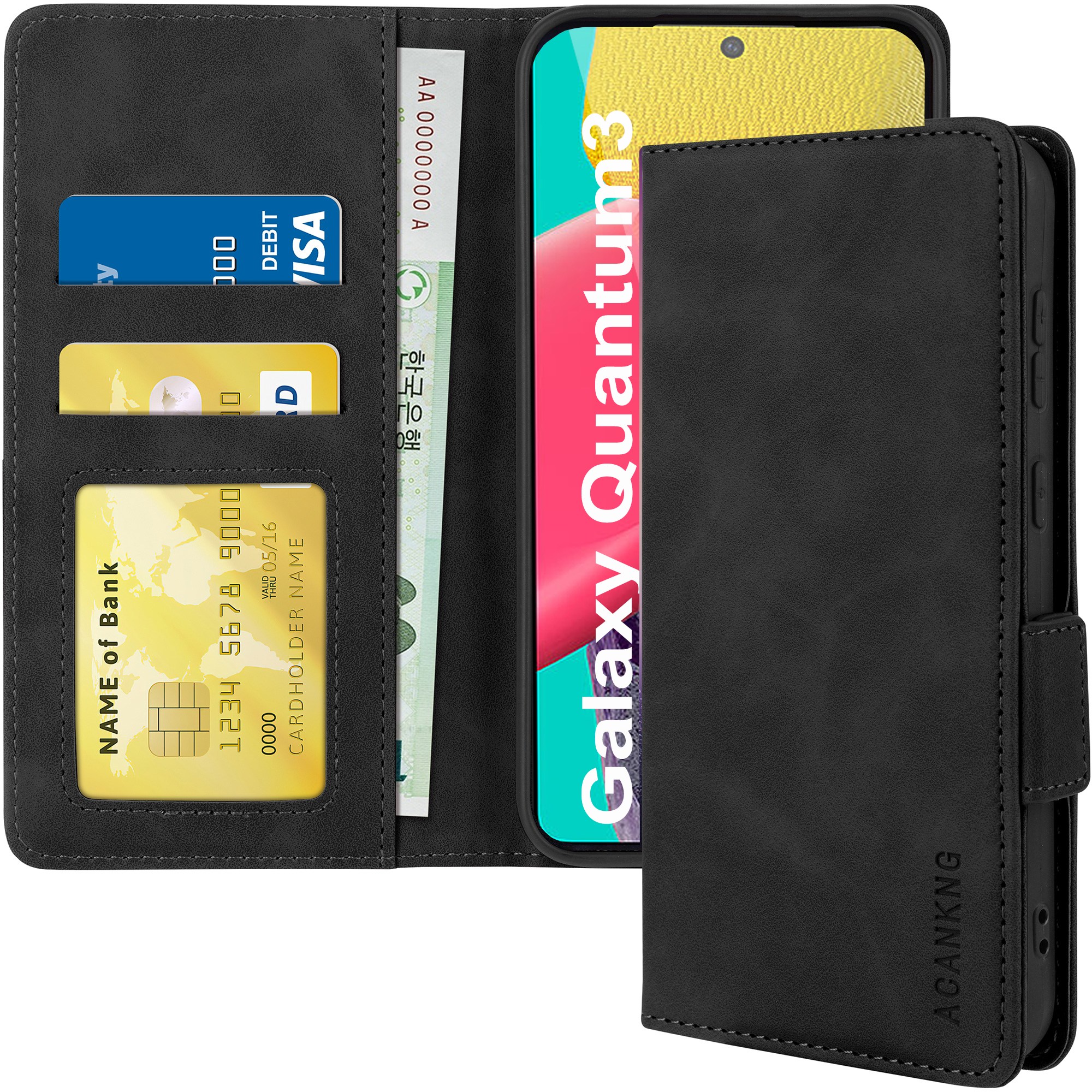 아칸크 삼성 갤럭시 M53 퀀텀3 5G/SM-M536S 지갑형 카드수납 다이어리 휴대폰리 케이스+지문인식 보호필름 풀세트 14,180원