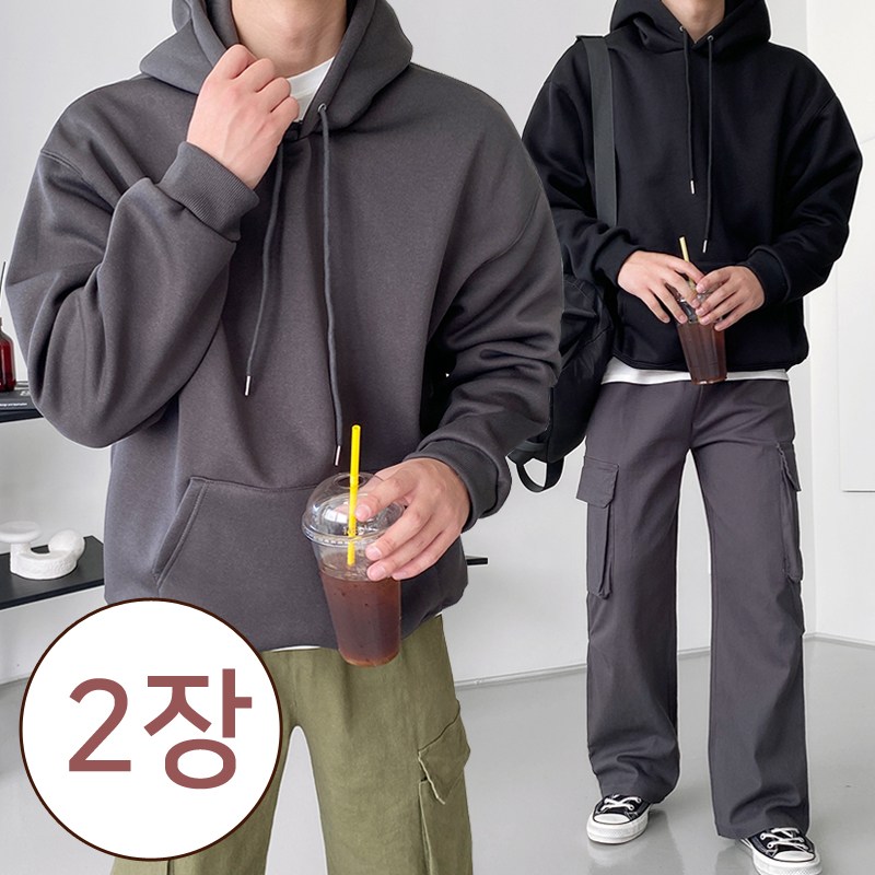 [1+1] 2장가격 프리미엄 베어 일반/양털 자극제로 오버핏 후드티 39,800원