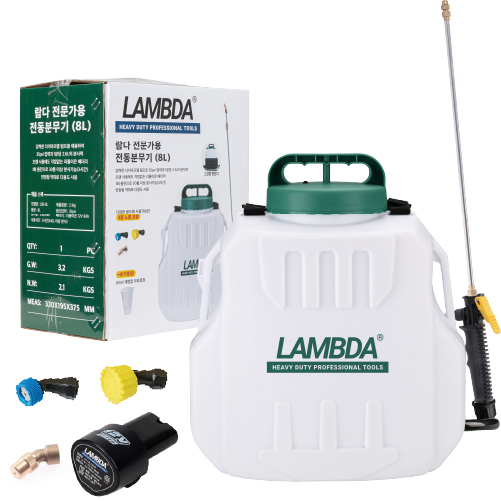 람다 충전식 전동 농약분무기 8리터 8L 농약살포기 자동 세차용 프리워시, 1개, 혼합색상 77,810원