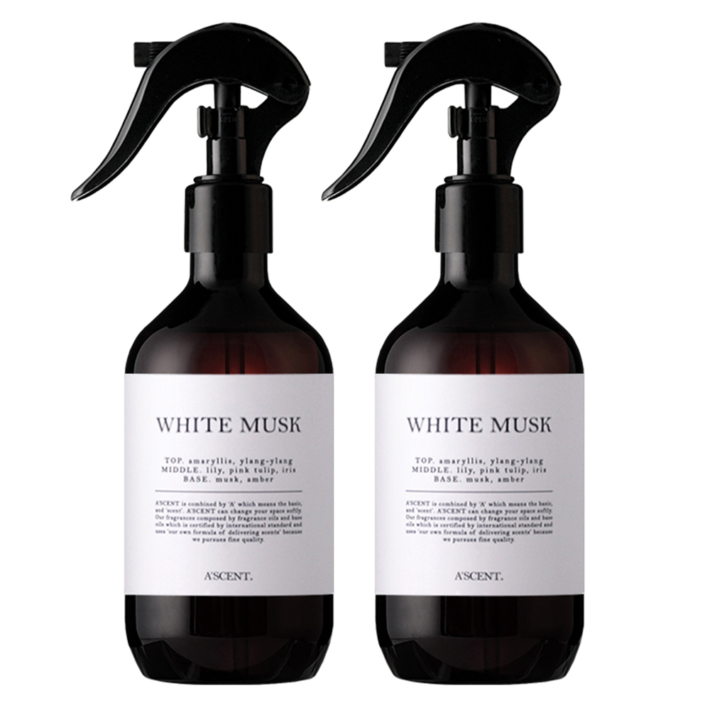 에이센트 드레스 퍼퓸 탈취제 화이트머스크 본품, 2개, 250ml 12,900원