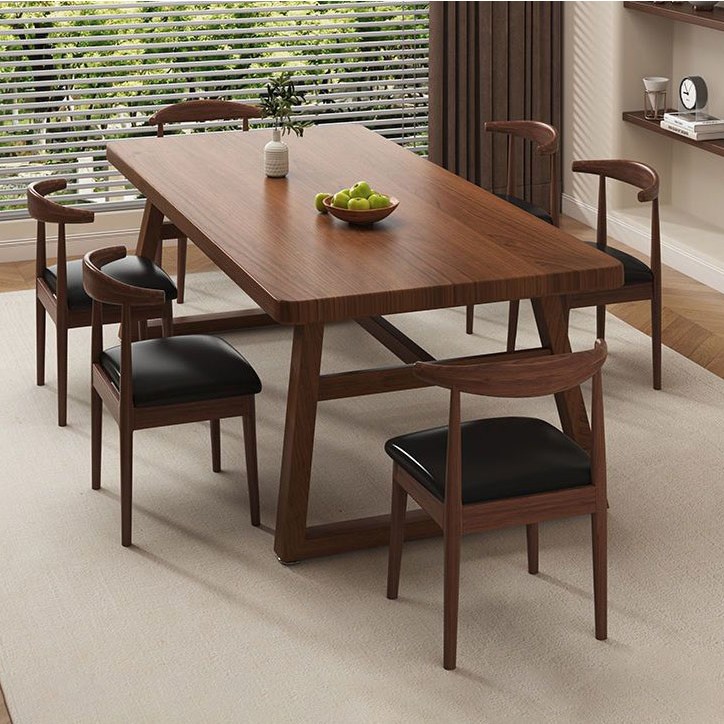 4/6인용 빈티지 직사각형 식탁 테이블 카페 의자 세트, B 333,000원