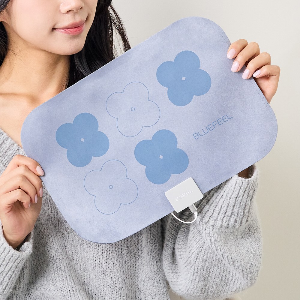 블루필 전기방석 온열방석 usb 휴대용 히트롤 히팅패드, 블루, 325x220x1.5mm, 현재가 36,000원