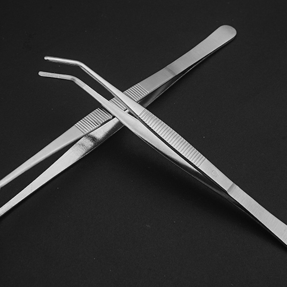 수초관리 핀셋 어항조경 곡선형 스테인리스 수조청소 수초전용 38cm 3,400원