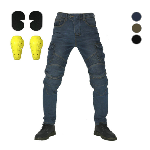 서브22 데님 바이크팬츠 보호대 포함 라이딩진, 블루진 43,500원