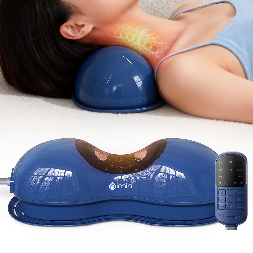 nimin 저주파 EMS 목 마사지기 안마기 3D 공기압 에어리프트 경추 스트레칭 마사지 및 온열 레드라이트 기능 109,000원