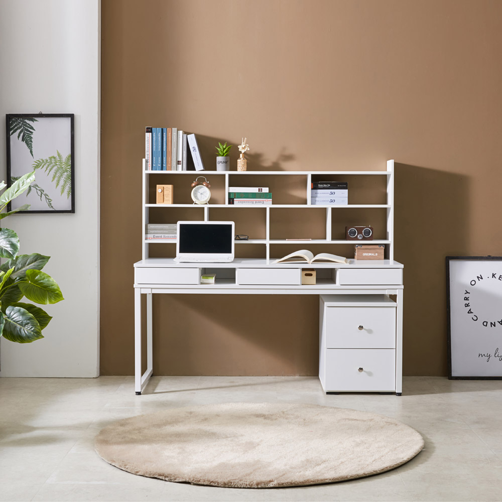 로스쿨 책상 컴퓨터 책상 책꽂이 서랍장 풀세트 1500 364,000원