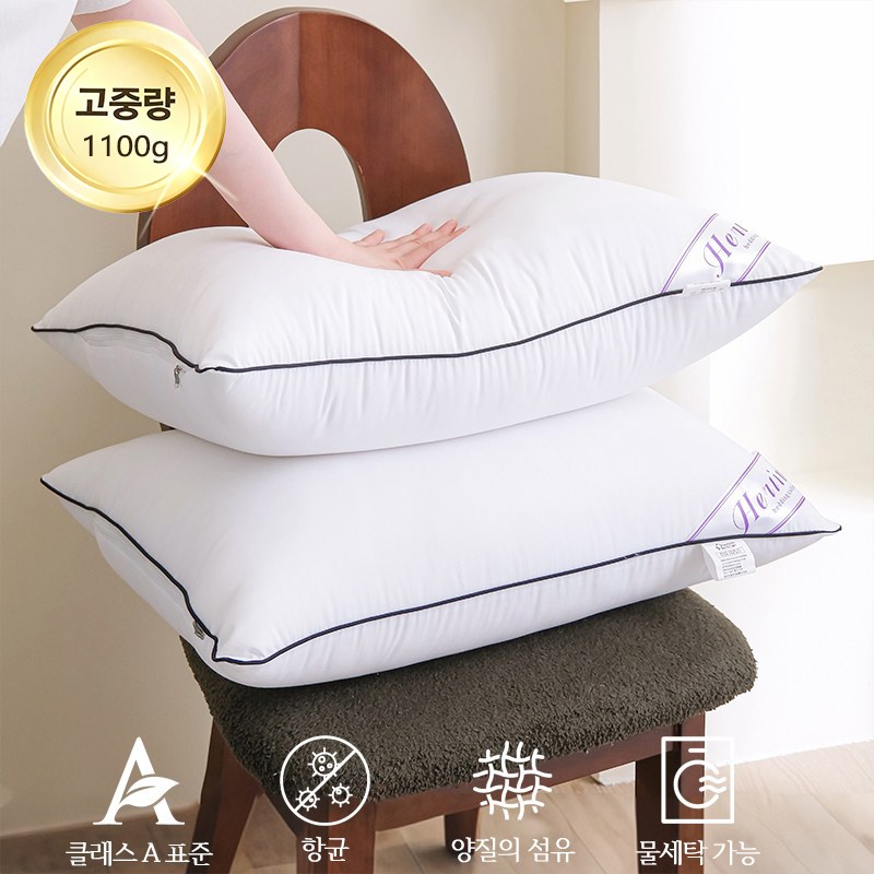 헤르티만 고중량 호텔용 마이크로화이버 향균 베개솜, 1개, 화이트 15,700원