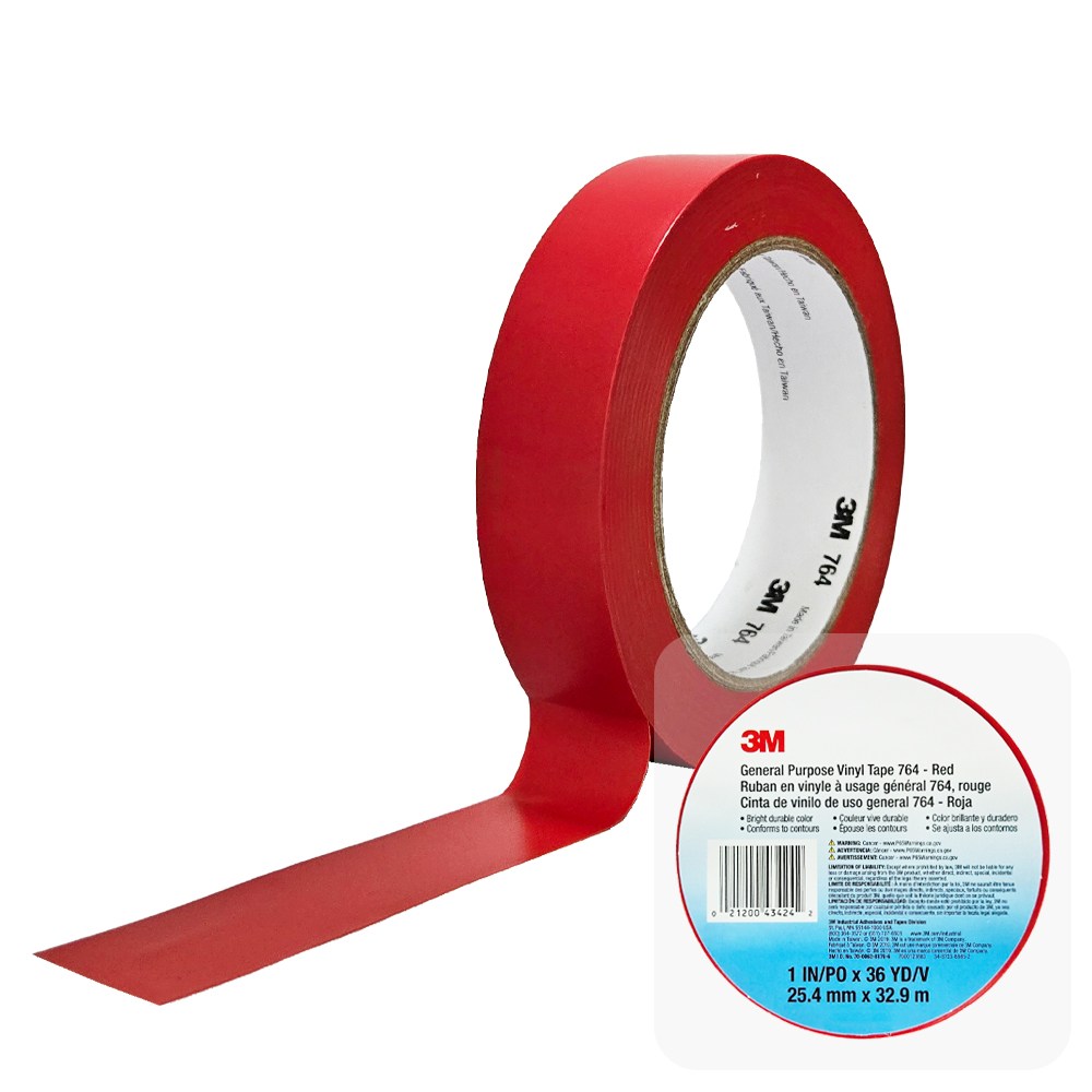 3M 764 라인테이프 레드 25.4mm x 32.9m / 마킹용 경기장 바닥 구역 표시 5,000원