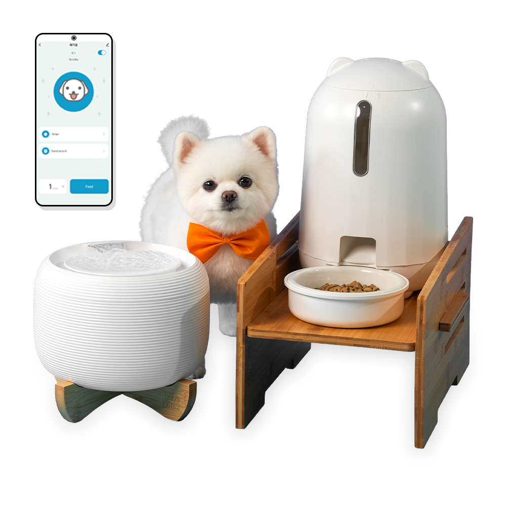 페키움 강아지 고양이 풀패키지 급수기 정수기 어플 스마트 급식기, 1세트, 화이트, PSF-20 139,900원
