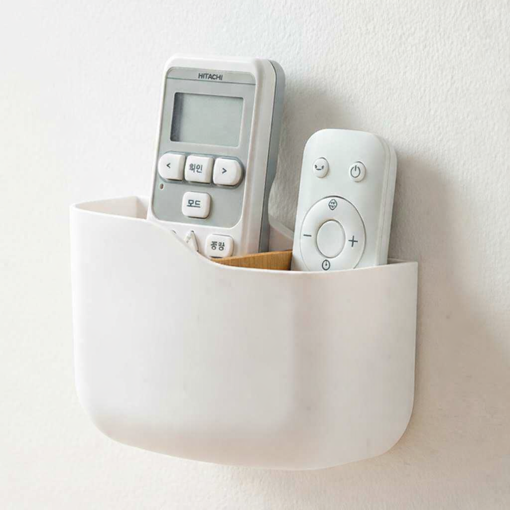 이놀 리모컨 차키 벽걸이 거치대 무타공 접착형, 화이트 [EX230], 1개 8,900원