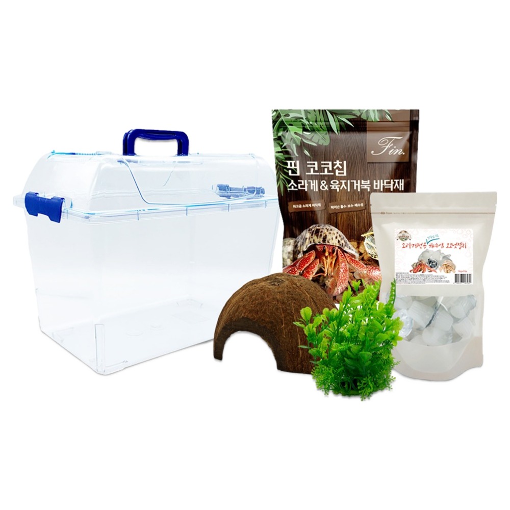 펫츠핸들러 프리미엄 올인원 소라게 키우기 브리딩 5종 세트 특대형, 혼합색상, 1세트 21,300원