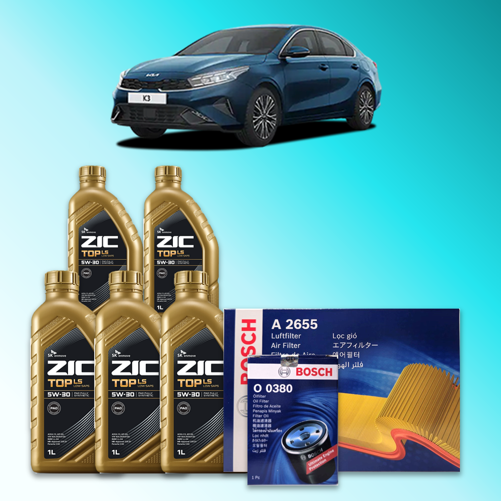 더 뉴 K3 GT (BD) 1.6터보 가솔린 엔진오일세트 SK 지크 탑 LS 5W30 (ZIC TOP LS) 81,900원