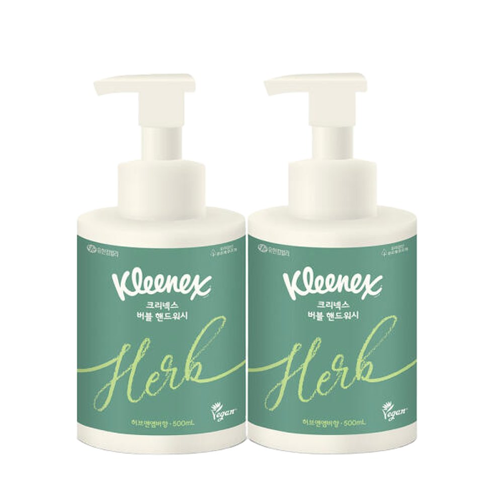 NEW 크리넥스 버블 핸드워시 허브앤앰버 500ml / 250ml 손세정제 / 손소독제 14,640원