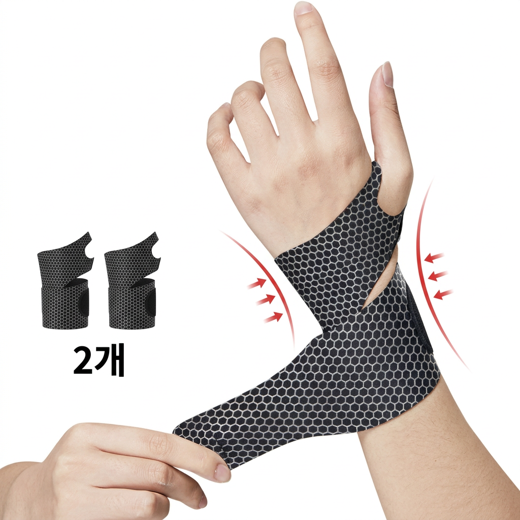 바이모던 스포츠 손목 보호대 블랙 2p 4,890원