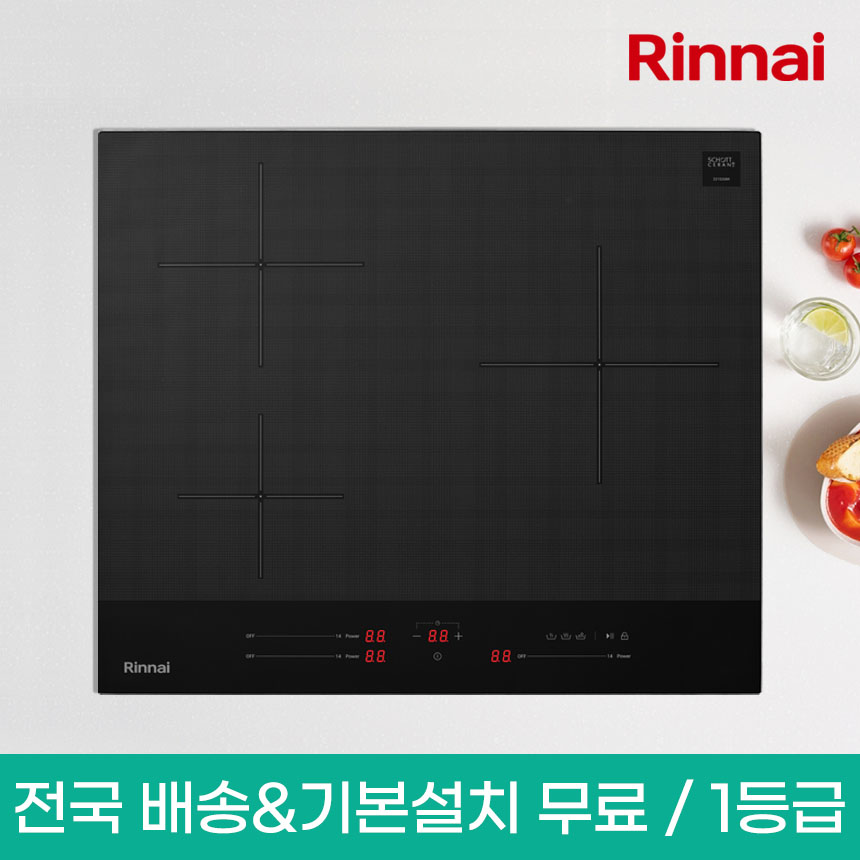 린나이 1등급 3구 인덕션 전기레인지 전기렌지 IHM16BS 398,000원