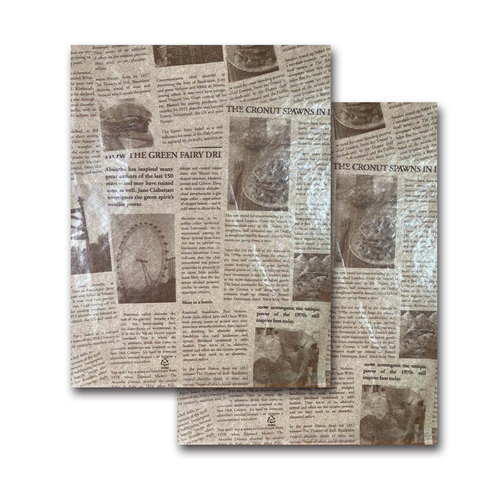 무코팅 유산지 _ 초코 뉴스페이퍼 (브라운) 250매 천연펄프 안전한 위생 식품 포장지, 1세트, 250개입 14,150원