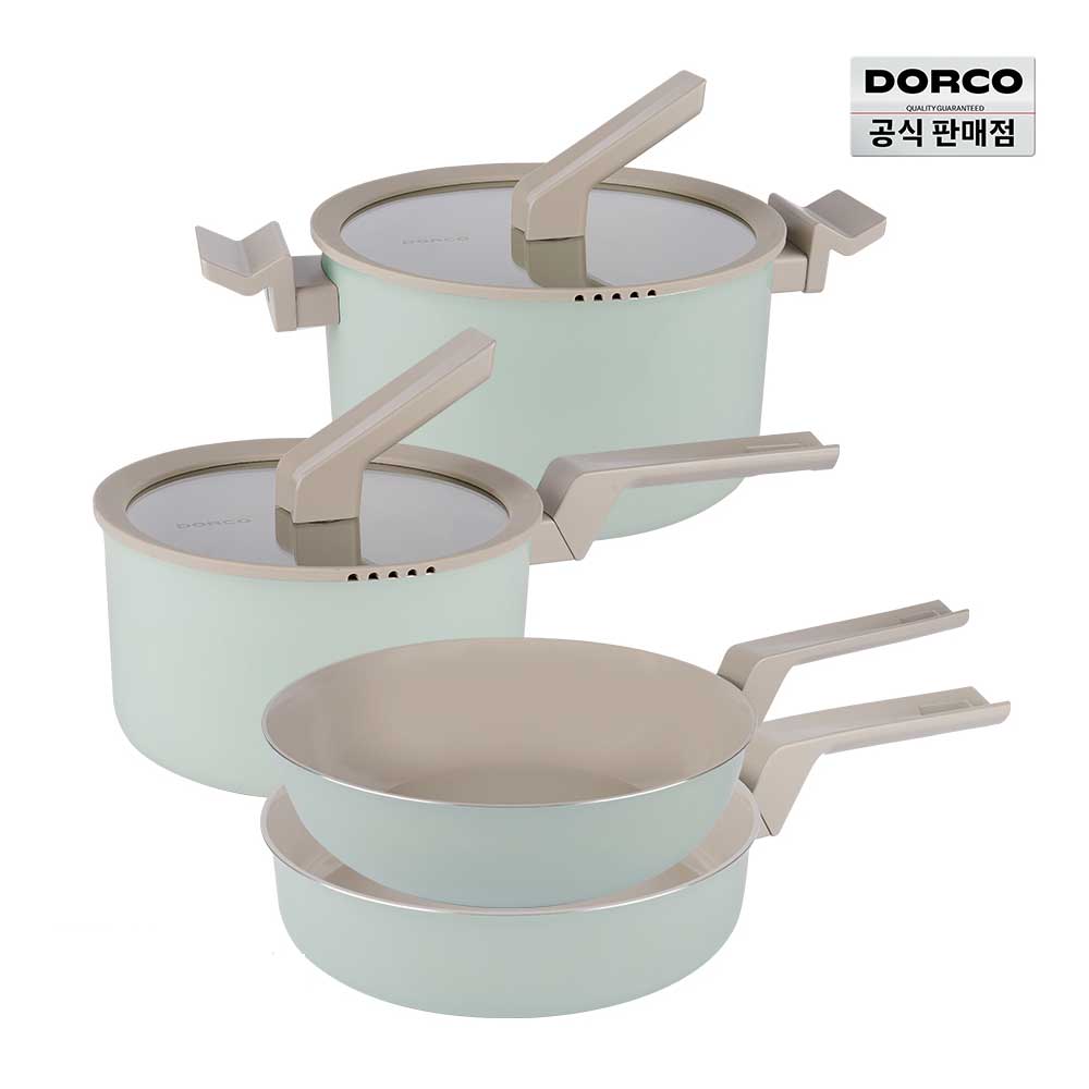 도루코 마린 민트 IH 인덕션 세라믹 프라이팬+냄비 2종세트[팬20+편수20] 172,900원