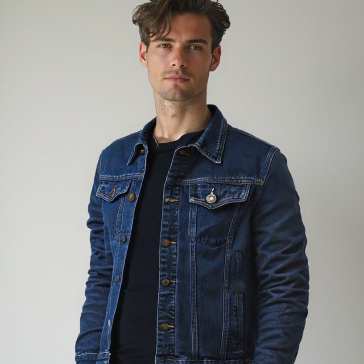 EARON 데님 트러커 라인 청자켓 59,800원