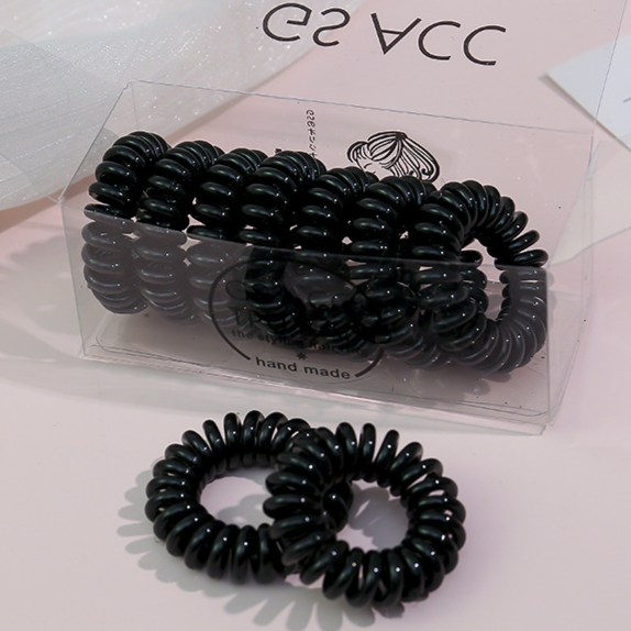 미다미 케이스 자국없는 전화줄 머리끈 스프링 데일리 머리끈 세트(블랙/믹스) 5,500원