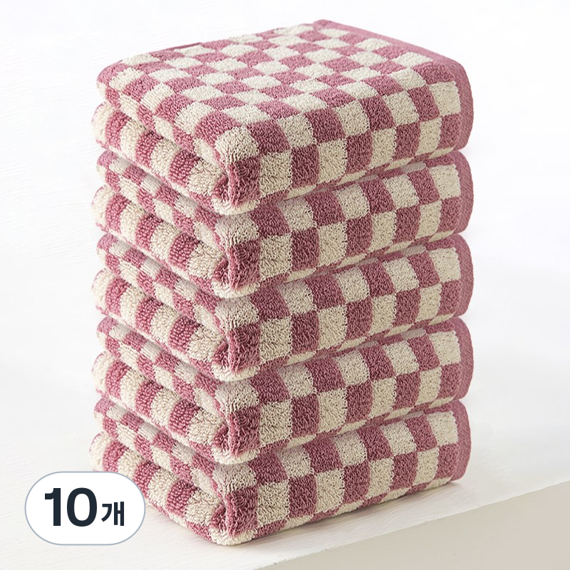 록신 데일리 체크 세면타월  40수 코마사 호텔수건 타월 부드러운 수건 31,060원