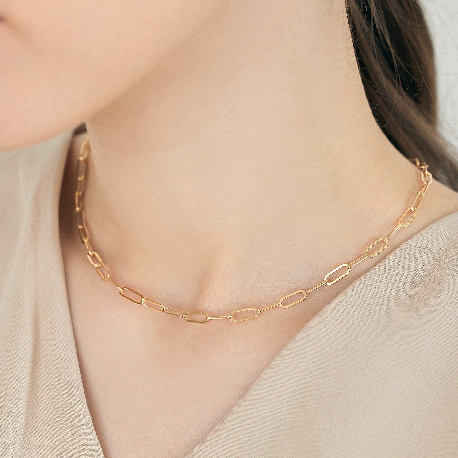 펠리체골드 14K,18K 시그니처 클립 목걸이 (S) (+선물포장) 골드 기념일 데일리 클립 여성 여자친구 레이어드 선물 할로우 체인 금 834,670원