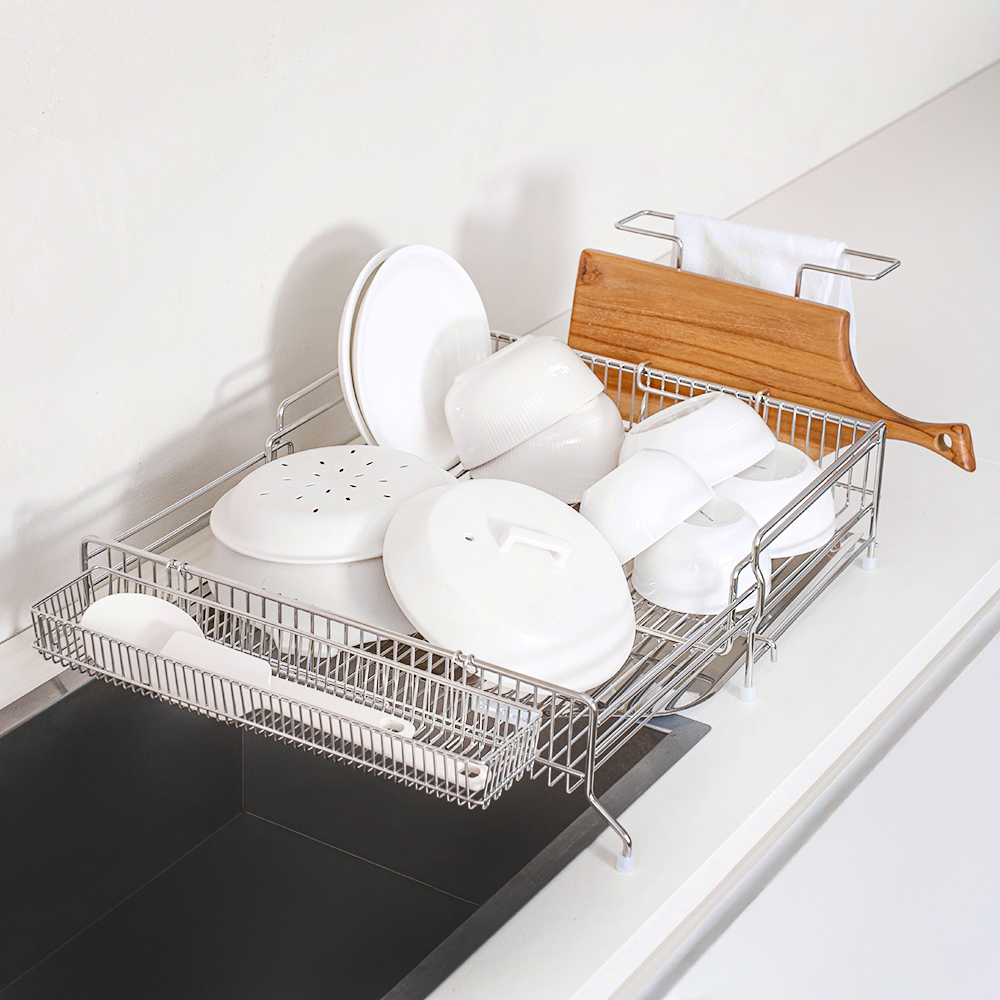 스텐팩토리 루벨로 올스텐304 확장형 식기건조대, 1단, 실버, 1개 90,400원