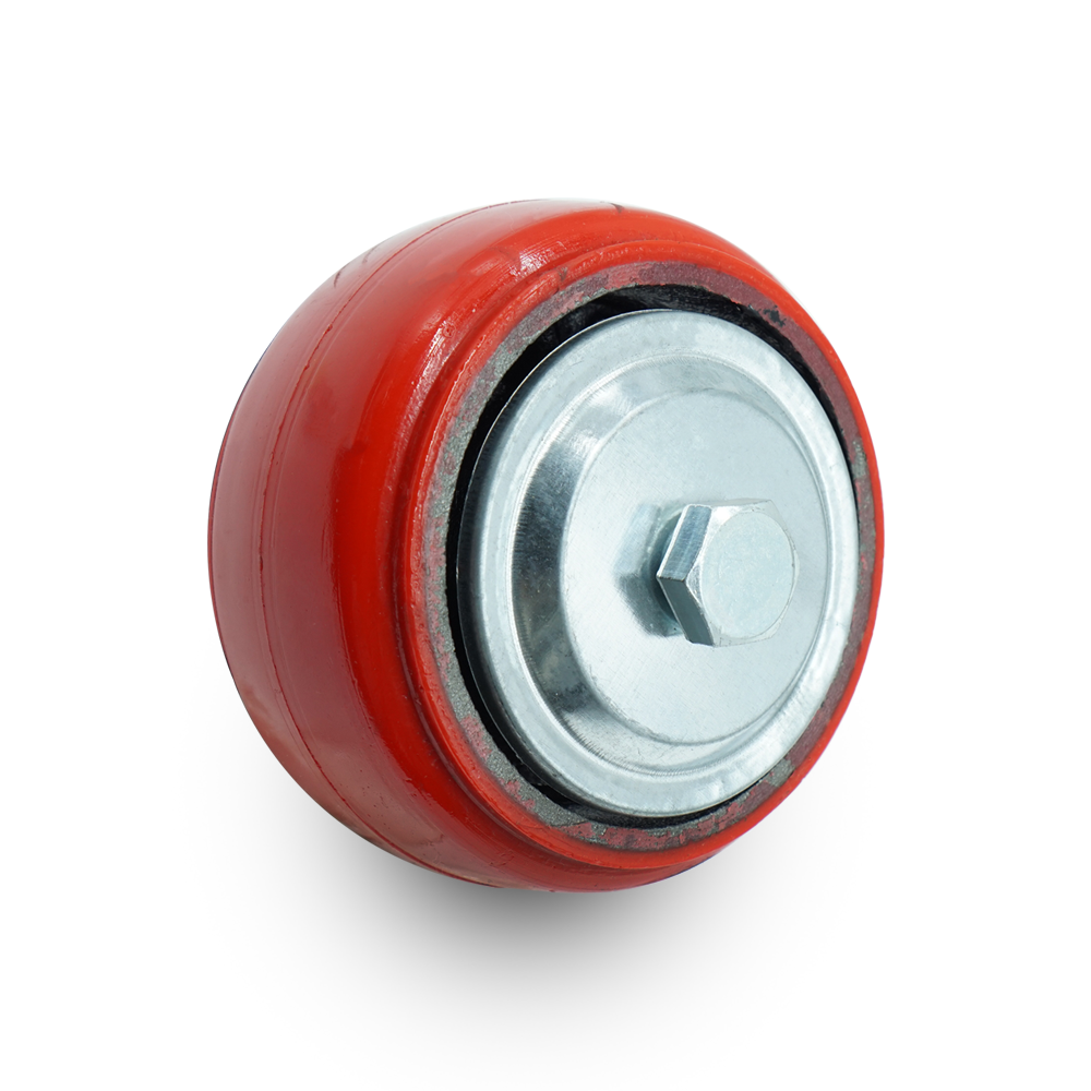 고중량 우레탄 캐스터 휠 10cm(4인치) 철코어 적색 바퀴 단품, 1개 8,710원