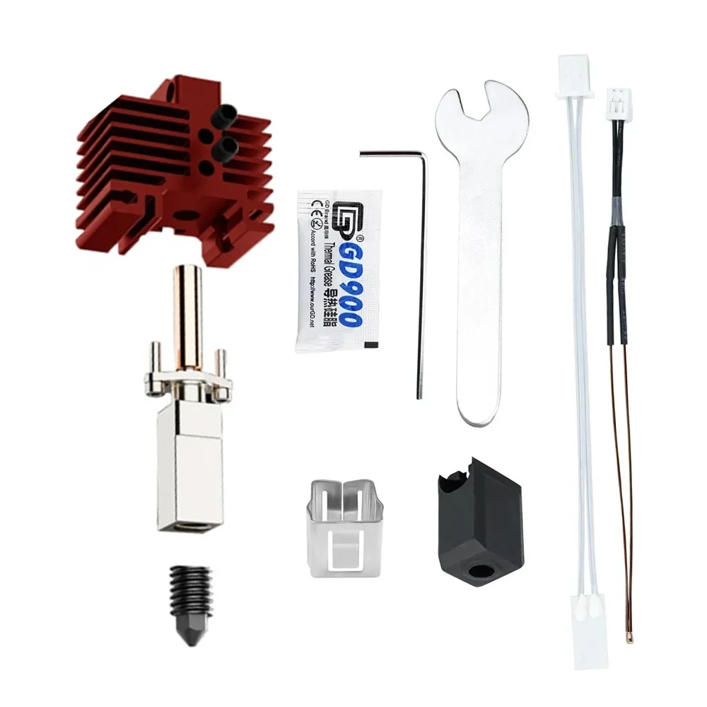 V2 업그레이드 핫엔드 (Bambu Lab P1P X1 P1S 호환) 키트, 서미스터 바이메탈 스로트, BambuLab 경화강 노 20,000원