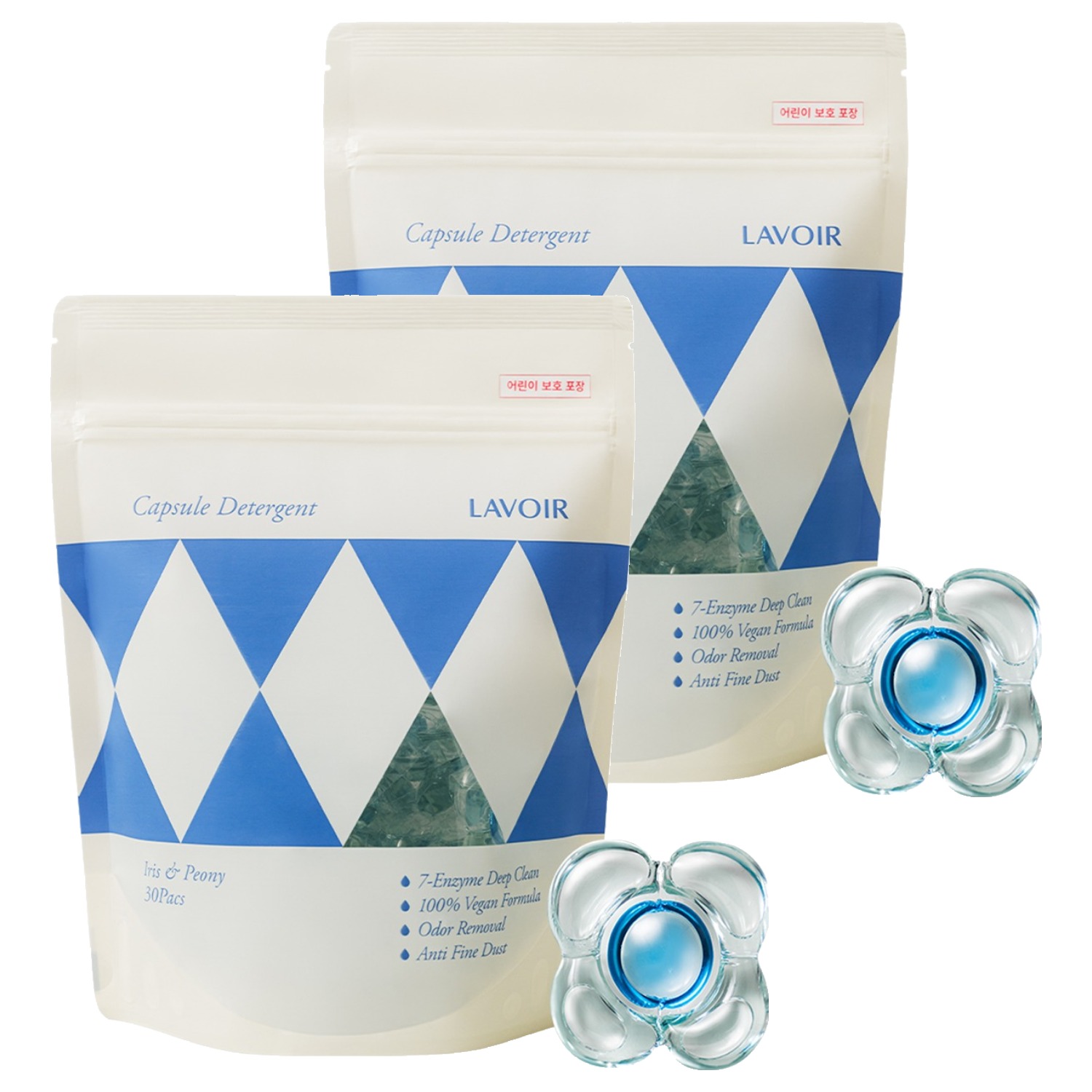 [비건라이프] 라브아 비건 고농축 캡슐 세탁세제 아이리스앤피오니 향, 2개, 30개입 40,500원