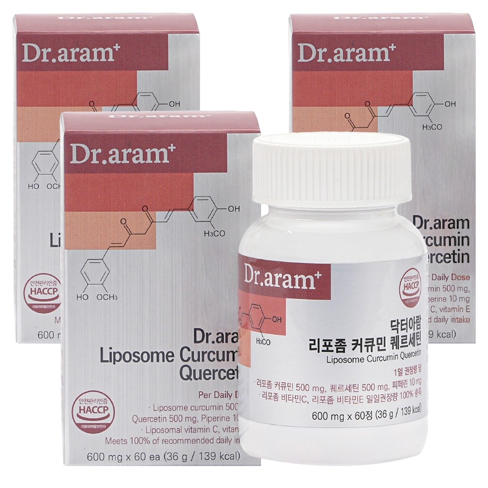 닥터아람 리포좀 커큐민 퀘르세틴 60p, 3개, 60정 49,940원