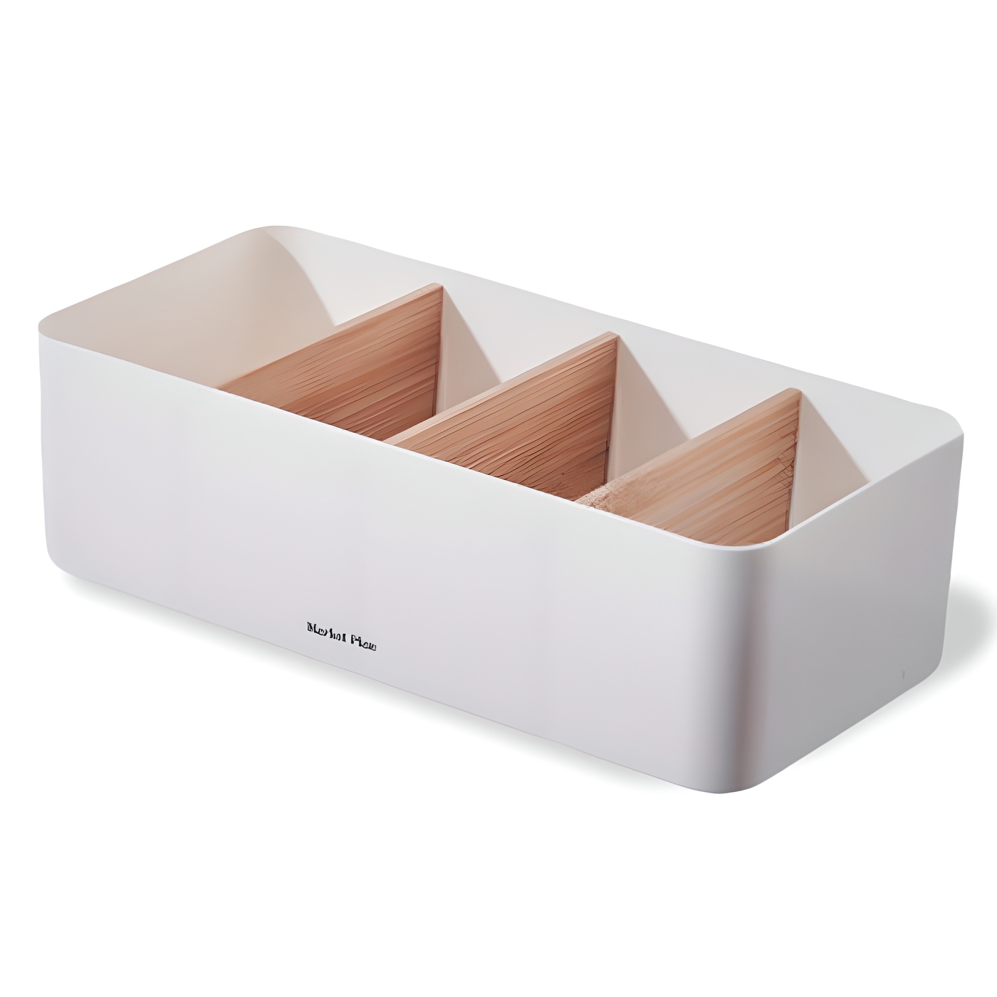 마켓플랜 우드앤화이트 칸막이 수납 정리함 4칸 4,900원