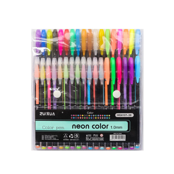 눈부신 데코펜 메탈 네온 형광 수성 컬러 젤 펜 1mm 36색 세트 9,800원
