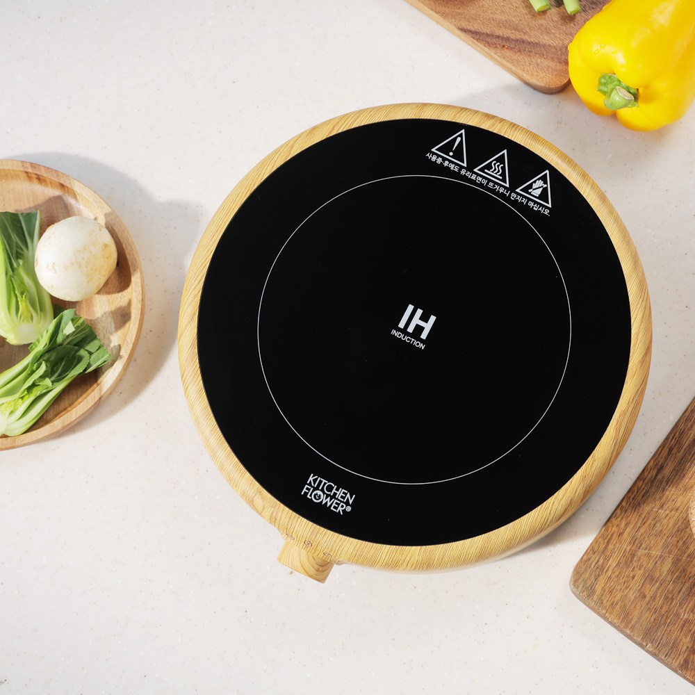 키친플라워 1구 우드 원형인덕션(국산후라이팬 증정), 일반형, KF-1021D 99,700원