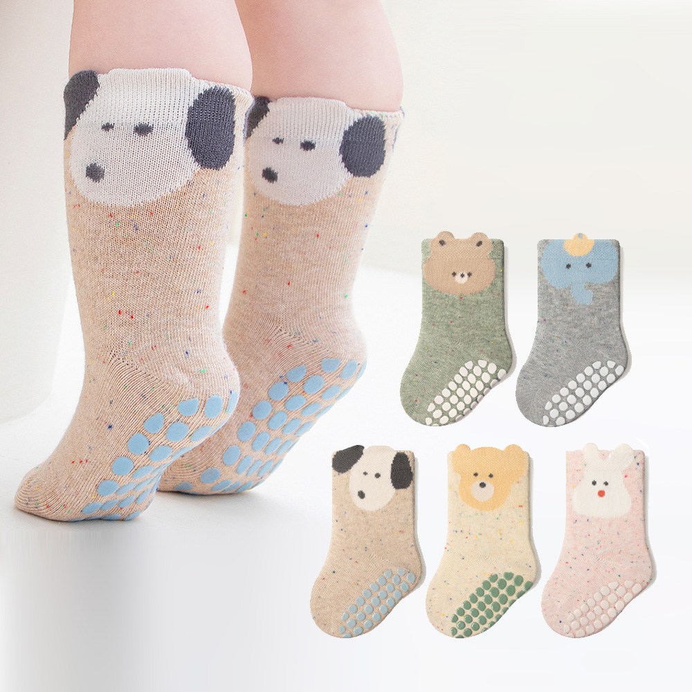 NK37 동물원(5족)세트 유아 아동 논슬립 미끄럼 방지 아기양말 12,500원