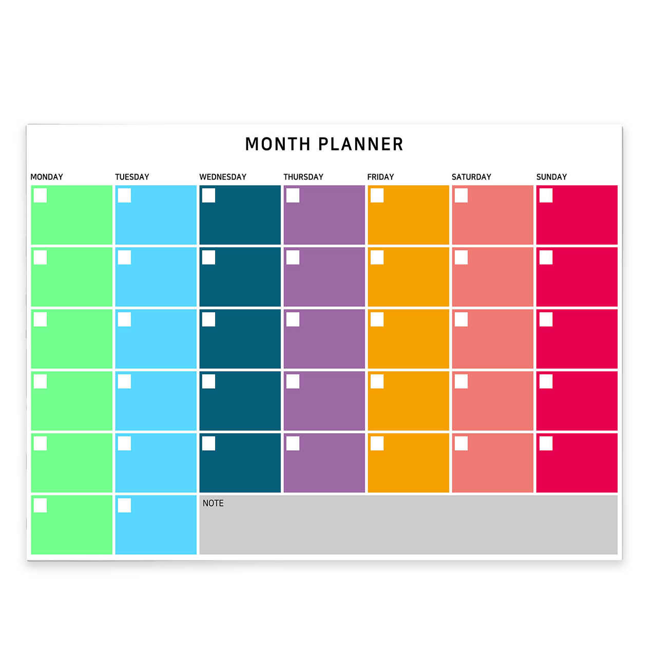 마이보드 칼라 월플래너 화이트보드 부착형, 강화유리 66,930원