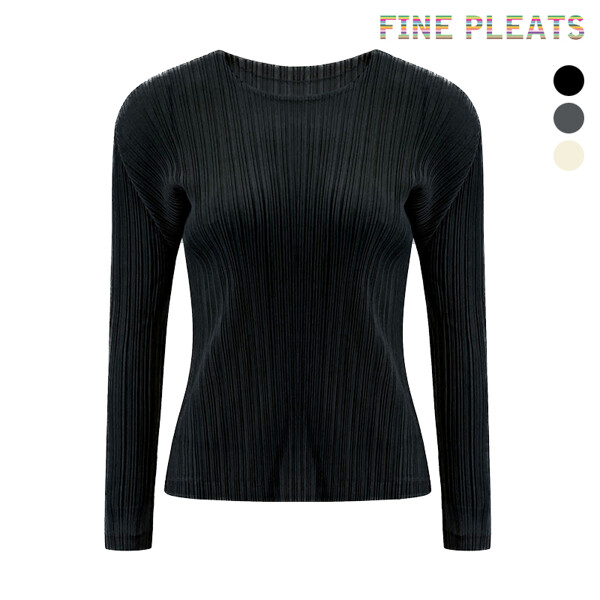 [FINE PLEATS] 피네 플리츠 베이직 긴팔 탑 [3컬러] 143,100원