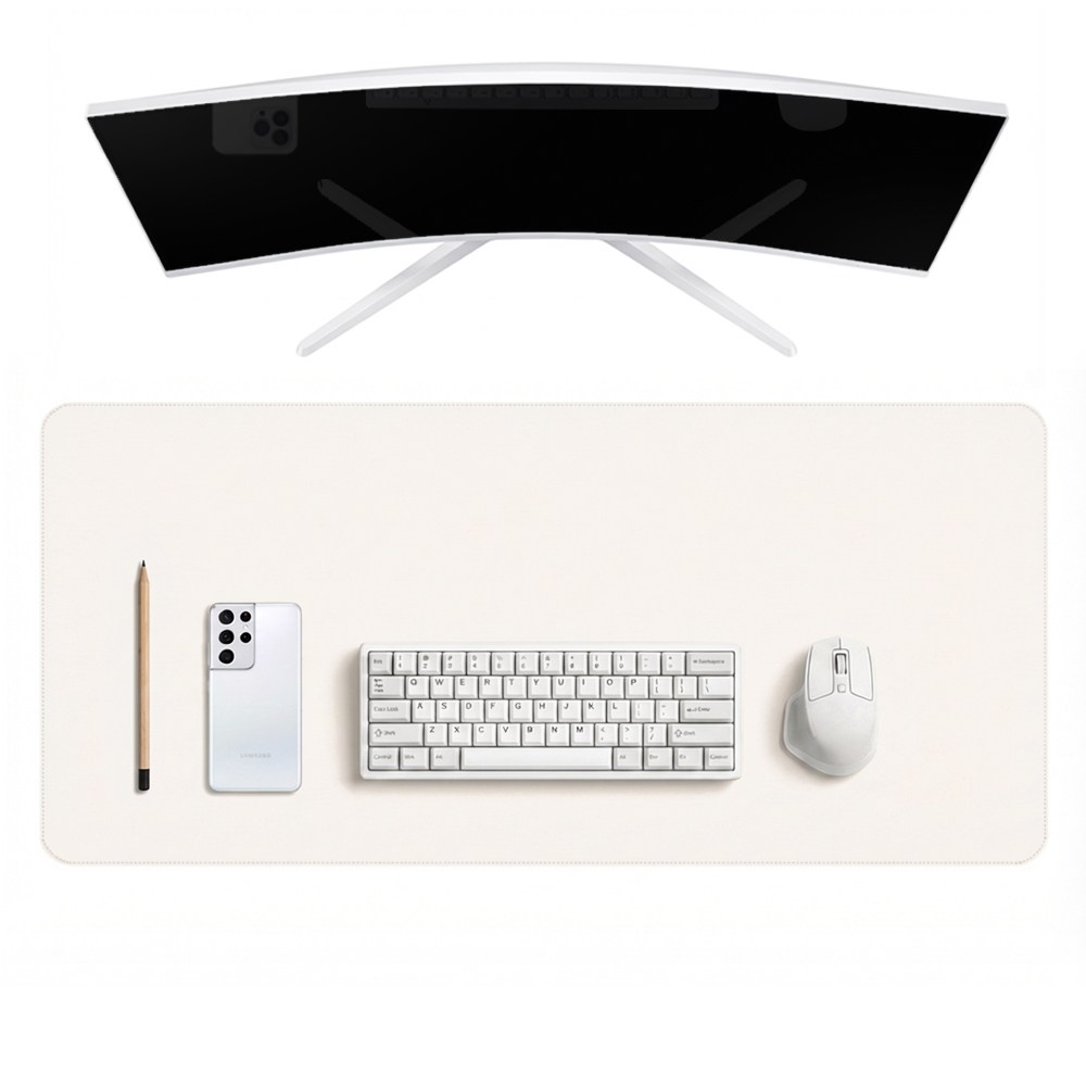 리팟 가죽 데스크 매트 와이드 장패드 마우스패드 논슬립 키보드패드, 아이보리 9,700원