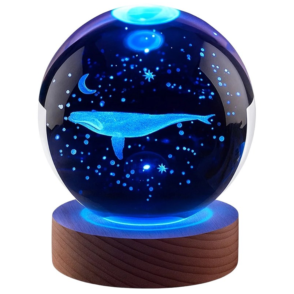 수정 구슬 3D 무드등 LED 감성 유리 구슬 크리스탈 수정구 조명 수유등 인테리어 장식 선물 소품 전구 장식품 7,400원