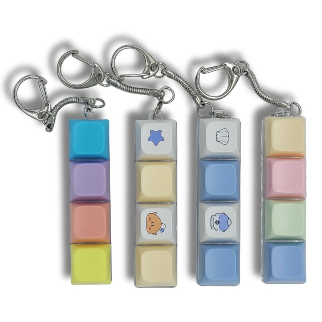 브헤오떼 클링클링 4구 청축 키캡 키링, 1개, 수달 8,700원