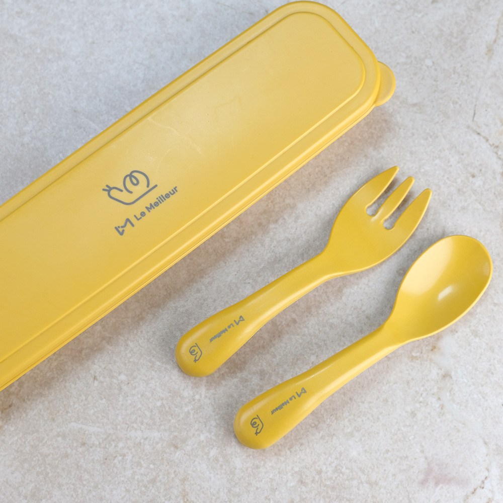 르메이어 친환경 옥수수 자기주도 이유식 휴대용 스푼 포크 케이스 세트, 1세트, 스푼 + 포크 + 케이스 13,840원