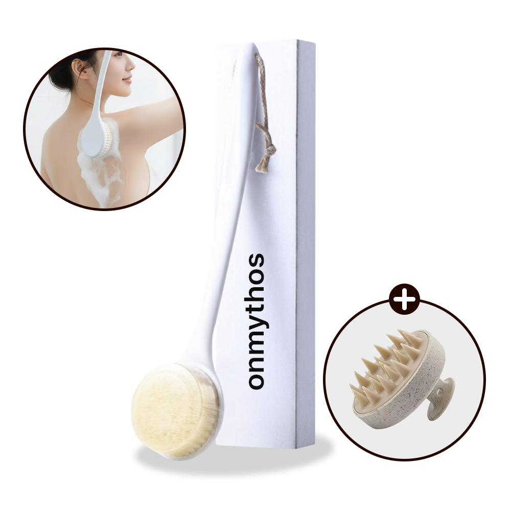 온미토스 시원하게 닿는 등드름 커브 등 롱 바디 샤워브러쉬, 1세트, 1개입, AZ0005 A-Type(화이트), 현재가 26,800원