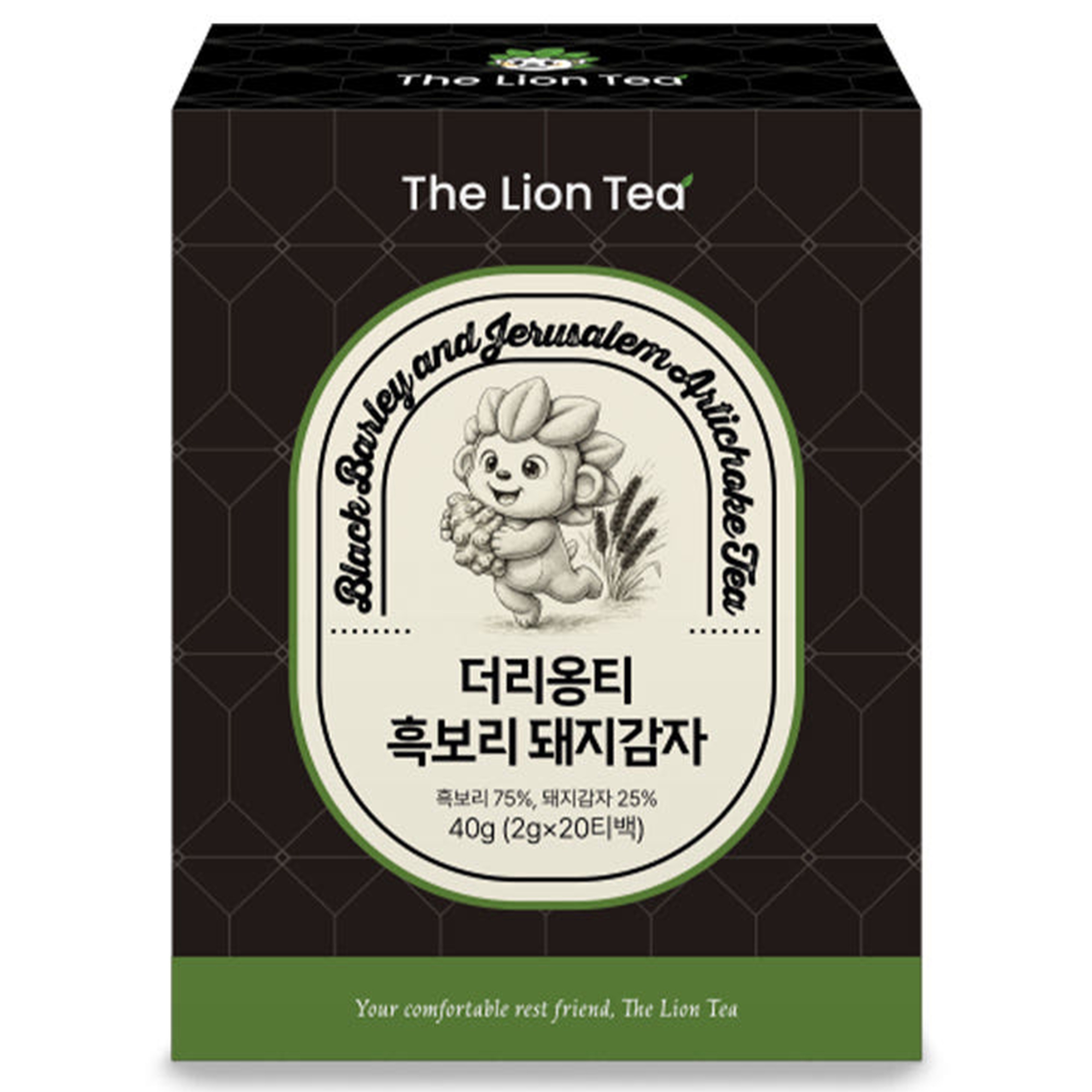 더리옹티 국내산 대용량 흑보리 돼지감자 티백, 1개, 20개입, 2g 15,200원